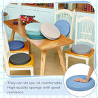 Juexica 8 Pcs Extra Thick Flexible Seating Floor Cushions Assorted Colored Floor Pillow Classroom Seat Cushions Soft Classroom Seating for Kids Learning Daycare School Chair(Blue Series)