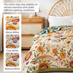 Qidordour Boho Throw Blanket, 60"x80" Muslin Blankets for Adult, 100% Organic Cotton Blanket for Couch Sofa, Lightweight Quilt, All Season Bed Throw, Farmhouse Home Decor, C-Phoenix Floral