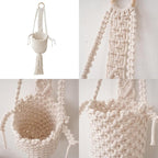 Boho Hanging Wall Basket Indoor - Cute Hanging Planter Farmhouse, Hanging Baskets for Organizing, Living Room Bedroom