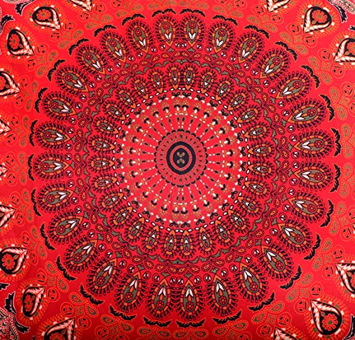 Indian Bohemian Tapestry Meditation Cushion Boho Floor Cushion Handmade Pillow Insert Boho Seating Pouf Ottoman Indian Pillow Shams Boho Mandala Dog Bed