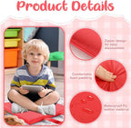 Suzile 12 Pcs 12'' Square Floor Cushions for Kids Classroom Flexible Floor Seating Elementary with Handles Classroom Carpet Cushions for Adults Toddlers Daycare Preschool School(Red)