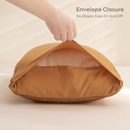JELLYMONI Pillowcases King Size Rust 2 Pack Boho Striped Bed Pillow Covers 20x36in Polyester Envelope Pillow Shams Tufted Bohemian Textured (Pillows are not Included)