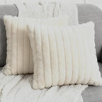 2 Pack 16x16 Pillow Cover Velvet Pillow Covers, Faux Fur Square Throw Pillow Covers for Living Room Decorations Throw Pillow Case, Throw Pillow Cover Cushion Cover for Home Sofa Bedroom Car, Apricot
