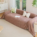 ROOMLIFE Pink Couch Cover for 3 Cushion Sofa, Chenille Sofa Couches Slipcover Sectional Sofas Covers with Tassel, Washable Soft Breathable Furniture Protector Cover for Living Room, 71 '' X 118''