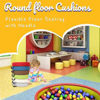 6 Pcs Flexible Floor Cushion, Floor Cushions Easy to Clean and Carry,16''x16''x2'' Soft Cushion for Learning Sitting Daycare Chair Yoga and Meditation (Linen)