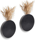 Set of 2 Wall Planter for Indoor Plants, Boho Wall Decor for Living Room, Bathroom,Hanging Planter for Artificial Flower Plants(Black)