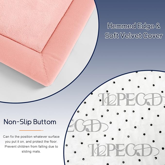 Baby Play Mat for Floor Nursery Rug Muscle Mat Area Rug Playroom Rug 59"x79" Playpen Mat Memory Foam 1.3" Thick Crawling Mat for Babies,Toddlers, Infants, Kids,Light Pink