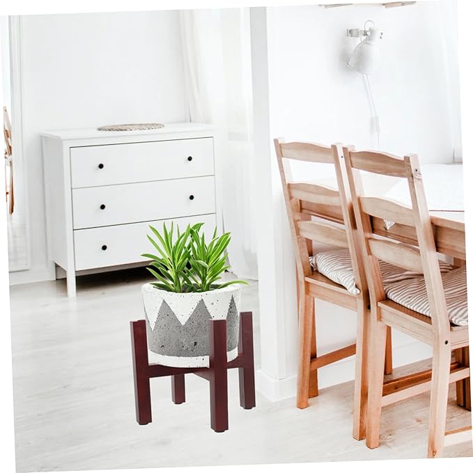 YARNOW Flower Pots Holder Wooden Plant Stand Home Indoor Plant Holder Elegant Boho Style Home Decor