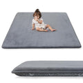 1.3" Thick Baby Floor Play Mat 59x79, Basic Padded Foam Mat for Tummy Time Crawling, Non Slip Cushioned for Babies Toddlers Infants Kids (Dark Grey)