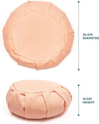 Myga Zafu Yoga Meditation Cushion with Washable Cover - Floor Cushion Pillow with Natural Buckwheat Filling - Soft Round Cotton Design for Meditating or Pranayama Exercises
