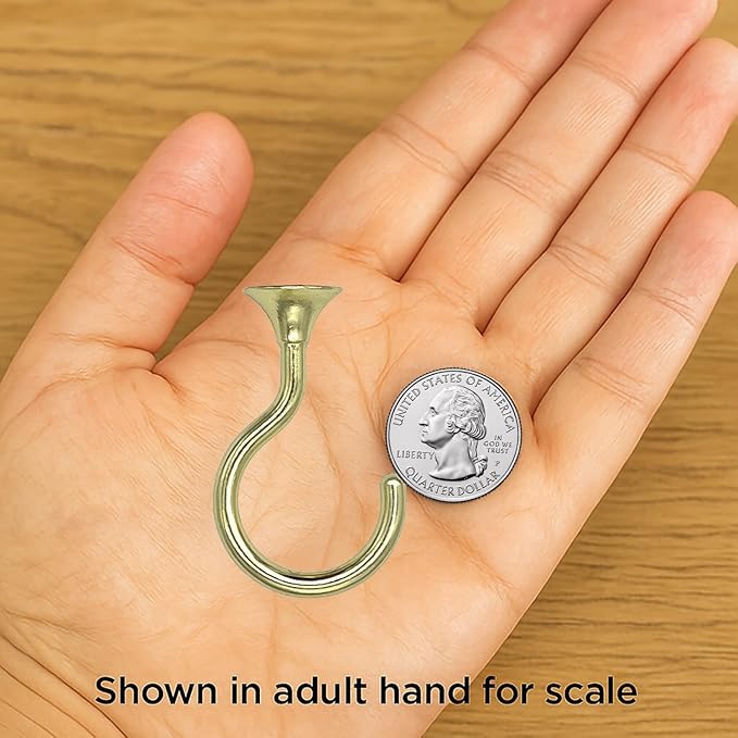 2 Sets Heavy Duty Swag Ceiling Hooks with Hardware for Hanging Plants, Cavity Wall Fixing, Easy Installation, Holds Up to 30lbs, Ideal for Home & Garden (2 Sets, Gold)