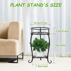 Potted Plant Stand 2 Tier Metal Flower Pot Stand Anti-Rust Heavy Duty Plant Holder Shelf for Home Indoor Outdoor