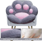 Cat Paw Cushion Office Chair Cushion Comfy Plush Gaming Chair Cushion Cute Seat Cushion for Girl, Cute Gaming Acessories Room Decorate 28"x 24" (Gray)