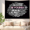 Boqin Quote Tapestry- Be Yourself Tapestries, Inspirational Wall Art, Inspirational Classroom Quotations Wall Hanging Positive Saying for Living Room, Bedroom Decoration, Outdoor - 50 x60 Inches