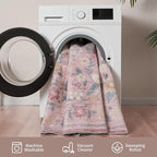 AMOAMI Vintage Floral Runners for Hallways Indoor, 2'6''x8' Kitchen Runner Rug Non Slip Machine Washable Entryway Rug Runner Ultra Soft Boho Carpet for Hallway Kitchen Bedside Entryway, Pink