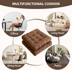 Tiita Outdoor Cushions Square Floor Pillow Thicken Tufted Seat Pad Large Floor Cushion for Yoga Meditation Living Room
