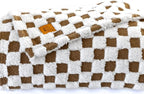 WOLF CREEK BLANKET- Camel & White Fuzzy Fun 3D Checkered Throw Blanket – Ultra Soft Shaggy Fleece for Cozy Comfort. Beautiful Gift for Women with Style 50 x 65 inches.