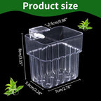 Aquarium Plant Holder,2Pack Transparent Hanging Pot for Fish Tank Aquatic Plant Cultivation and Aquascape Decorations Planter Cups with Hook and Screws