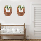 ARTORA Wall Mounted Plant Holder, Wooden Flower Pot Wall Hanging Shelf Black Indoor Outdoor Decorative Floating Shelves Planter Hanger Racks for Wall Bedroom Living Room Porch Balcony Decor (1 Pack)