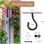 6Pack 2.5Inch Ceiling Hooks for Hanging Plant, Hanger for Indoor and Outdoor Plant Pots Holder, Wall Hook for Planters, Flower Basket, Wind Chimes, Lanterns, Lights, Bird Feeders, Home Decor