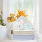 COMFY-HOMI 11.5"x7.5"x4.7" Storage Baskets for Organizing | Cotton Rope Woven Basket | Toy Storage Bin Box | Basket for Shelves, Closet Organizer Bin, Decorative Closet Shelf, 1 Pack all bule