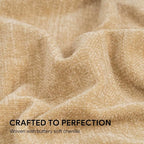 RECYCO Throw Blanket Soft Cozy Chenille Throw Blanket with Fringe Tassel for Couch Sofa Chair Bed Living Room Gift (Beige, 60" x 80")