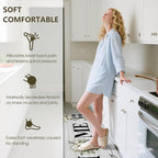 Farmhouse Rugs for Kitchen Floor,Man Anti Fatigue Mats for Kitchen Floor Non Slip, 2PCS Rubber Kitchen Mat, Washable Cushioned Runner Carpet Rug for Sink Laundry 15.7"×27.5" +15.7"×47" 3.5mm