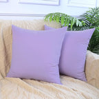 4-Pack 100% Cotton Comfortable Solid Decorative Throw Pillow Case,Thmyo Square Cushion Cover Pillowcase Sublimation Blank Pillow Covers DIY Throw Pillowcase for Sofa(16x16 inch/ 40x40cm,Light Purple)