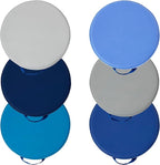 Factory Direct Partners SoftScape 15 inch Round Classroom Floor Cushions with Handles Flexible Seating for Daycare, Preschool, Playroom 2 inch Thick Deluxe Foam (6-Piece) - Navy/Powder Blue