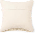 REDEARTH · Boho Textured Throw Pillow Cushion Covers - Woven Tufted Decorative Farmhouse Cases Set for Couch - Bed - Chair - Dining - Patio - Outdoor - 100% Cotton (18"x18" - Natural) Pack of 2