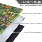 Extra Large Picnic Blankets Waterproof Foldable (80 "x 80") Beach Blanket Waterproof Sandproof,3-Layer Thicking Mat Outdoor Packable Camping Blanket