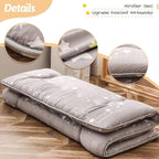 MAXYOYO Grey Constellation Japanese Futon Mattress, Tatami Mat Portable Camping Mat Kids Sleeping Pad Foldable Roll Up Floor Lounger Couch Bed with Mattress Protector Full Size