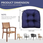 Gnostik Outdoor Chair Cushions, Waterproof Outdoor Indoor Burgundy Wicker Seat Cushions 18.6" x 18.6" Patio Furniture Replacement Cushions Set of 2