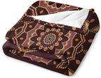Mandala Throw Blanket Indian Hippie Bohemian Art Floral Texture Ornamental Pattern Blanket for Sofa Bed Couch Chair Or Dorm 50"x60"