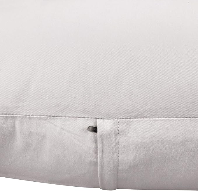 Thmyo 4-Pack 100% Cotton Lumbar Comfortable Solid Decorative Throw Pillow Case Rectangle Cushion Cover Sublimation Blank Pillow Covers DIY Throw Pillowcase(12x20inch/30x50cm,Light Silver Grey)