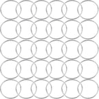 30Pcs Macrame Hoops Ring, BetterJonny 8 Inch Metal Craft Rings Hoops Silver Dream Catcher Rings Wreath Hoop Rings for Home Decorations DIY Crafts and Wall Hanging Crafts
