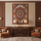 Accnicc Vintage Floral Mandala Tapestry Wall Hanging Boho Flower Tapestry Aesthetic Retro Bohemian Hippie Indian Cute Small Tapestries for Bedroom Living Room Dorm Decor 48 x 36 Inch