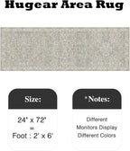 HUGEAR 2x6 Runner Rug Hallway Retro Grey Machine Washable Vintage Floral Low Pile Carpet Vacuumable Distressed Long Throw Rug Bedroom Office Bathroom Kitchen Laundry Non Slip Soft Lightweight