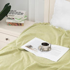 Gealaek Sage Green Throw Blanket Lightweight Fuzzy Soft Cozy Decorative Blankets for Sofa Bed Farmhouse Throw Blanket Green with Fringe 50" x 60"