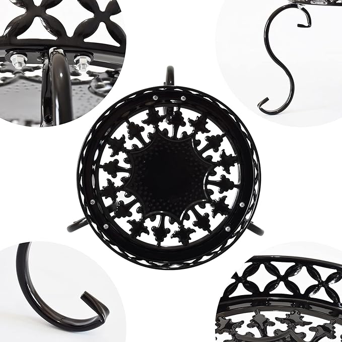 TLBTEK 2Pcs Planter Stand,Metal Round Potted Plant Stands Indoor&Outdoor Multiple ,Modern Flower Pot Stand Holder Rack Planter Display for Home,Kitchen,Patio,Garden, Corner, Balcony and Bedroom