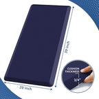 KitchenClouds Kitchen Mat Cushioned Anti Fatigue Rug 24"x70" Water Resistant, Non Slip, Standing and Comfort Desk/Floor Mats for House Sink Office (Blue)