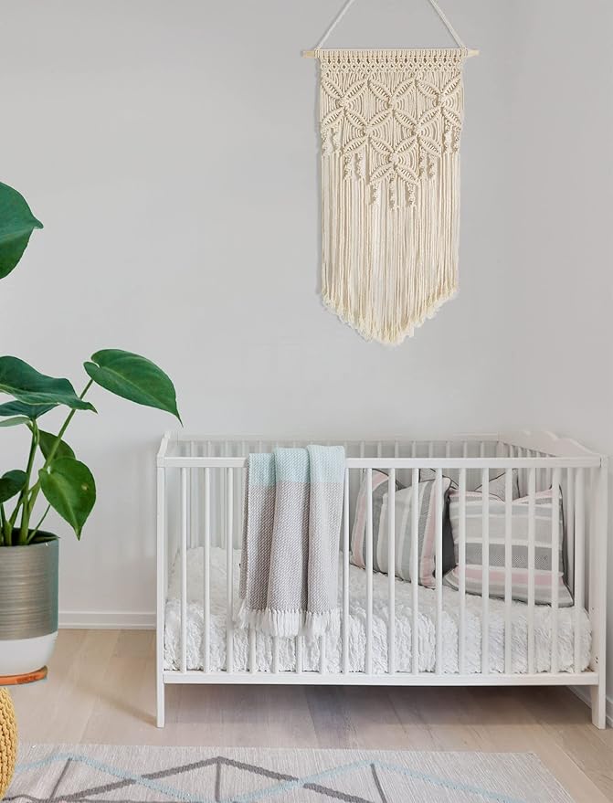 Winterdemoon Handmade Cotton Home Decor Macrame Wall Hanging
