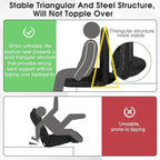 Stadium Seats Cushion for Bleachers with Strong Back Support, Folding Bleacher Seat with 20In Wide Cushion, 4LBS Lightweight, 6 Reclining Positions, Multifunctional Floor Chair for Indoor or Outdoor