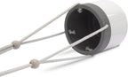 23 Bees Ceramic Hanging Planter, White Gray Succulent Pots, Round Plant Holder Container, Cactus Pot with Cotton Rope Hanger, Indoor Outdoor Decor, (1 Pack x White)