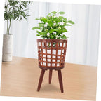 Elegant Wood Planter Pot Rack for Bohemian Decor Plant Pots Stand for Living Corridors