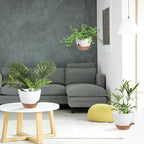 Hanging Planters for Indoor Outdoor Plants, 1 Set Self Watering Hanging Pot with Drainage Holes & Removable Tray (White-12inch, 12'')