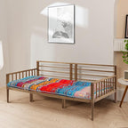 MAXYOYO Cot Mattress Bohemian Floor Bed, Japanese Floor Mattress Narrow Twin Futon Single Bed for Adults, Foldable Futon Roll Up Mat for Camping