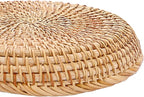 Hipiwe Small Woven Wicker Basket - 7.6" Round Entryway Organizer for Keys, Wallet, Cell Phone & Snacks