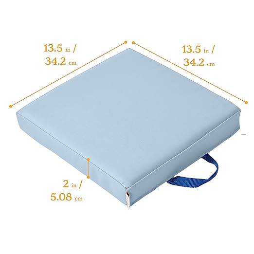 ECR4Kids SoftZone Floor Cushions, Square, Flexible Seating, Powder Blue, 6-Piece