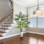 Artificial Palm Tree, 7ft Fake Areca Palm Plant with Basket, Large Faux Phoenix Palm UV Resistant Plants for Indoor Outdoor Home Garden Patio Office Décor